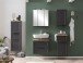 Waschbeckenunterschrank >Lyon< in weiß, Wotaneiche, MDF - 60x54x35cm (BxHxT)