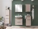 Waschbeckenunterschrank >Lyon< in Wotaneiche, Kaschmir, MDF - 60x54x35cm (BxHxT)