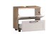 Waschbeckenunterschrank >Lyon< in Wotaneiche, Kaschmir, MDF - 60x54x35cm (BxHxT)