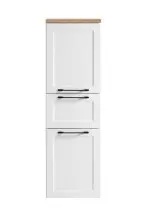 Midischrank >Lyon< in weiß, Wotaneiche, MDF -...