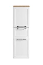 Midischrank >Lyon< in weiß, Wotaneiche, MDF -...