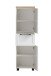 Midischrank >Lyon< in weiß, Wotaneiche, MDF - 40x130x35cm (BxHxT)