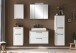 Midischrank >Lyon< in weiß, Wotaneiche, MDF - 40x130x35cm (BxHxT)
