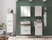 Midischrank >Lyon< in weiß, Wotaneiche, MDF - 40x130x35cm (BxHxT)