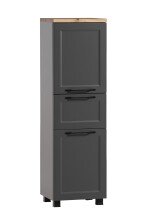 Midischrank >Lyon< in grau, Wotaneiche, MDF -...