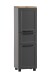 Midischrank >Lyon< in grau, Wotaneiche, MDF - 40x130x35cm (BxHxT)