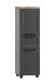 Midischrank >Lyon< in grau, Wotaneiche, MDF - 40x130x35cm (BxHxT)