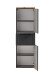 Midischrank >Lyon< in grau, Wotaneiche, MDF - 40x130x35cm (BxHxT)