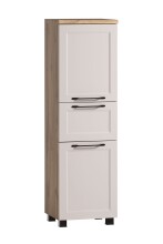 Midischrank >Lyon< in Wotaneiche, Kaschmir, MDF - 40x130x35cm (BxHxT)