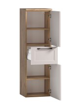 Midischrank >Lyon< in Wotaneiche, Kaschmir, MDF - 40x130x35cm (BxHxT)