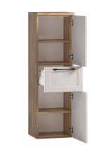 Midischrank >Lyon< in Wotaneiche, Kaschmir, MDF - 40x130x35cm (BxHxT)