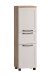 Midischrank >Lyon< in Wotaneiche, Kaschmir, MDF - 40x130x35cm (BxHxT)