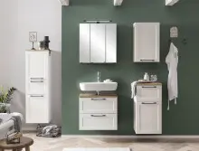 Spiegelschrank >Lyon< in weiß - 60x64x20cm (BxHxT)