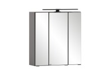 Spiegelschrank >Lyon< in Grafitgrau - 60x64x20cm...