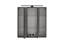 Spiegelschrank >Lyon< in Grafitgrau - 60x64x20cm (BxHxT)