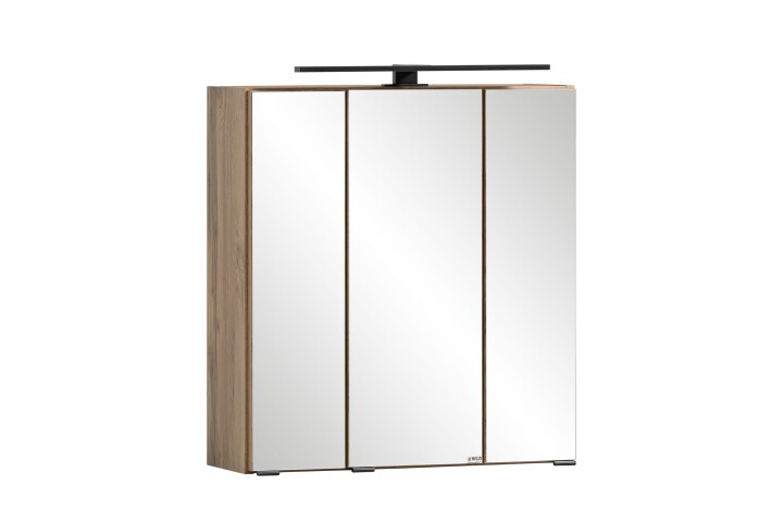 Spiegelschrank >Lyon< in Wotaneiche - 60x64x20cm (BxHxT)