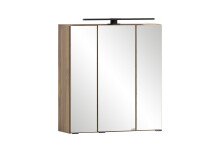 Spiegelschrank >Lyon< in Wotaneiche - 60x64x20cm...