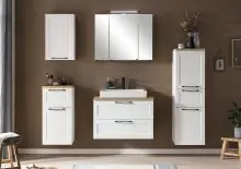 Spiegelschrank >Lyon< in weiß - 80x64x20cm (BxHxT)