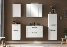 Spiegelschrank >Lyon< in weiß - 80x64x20cm (BxHxT)