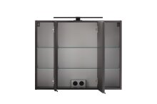Spiegelschrank >Lyon< in Grafitgrau - 80x64x20cm (BxHxT)