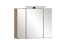 Spiegelschrank >Lyon< in Wotaneiche - 80x64x20cm...