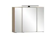 Spiegelschrank >Lyon< in Wotaneiche - 80x64x20cm...