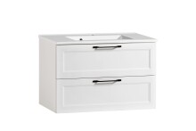 Waschtisch >Lyon< in weiß, MDF - 80x56x47cm (BxHxT)