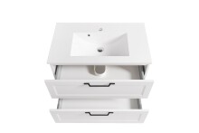 Waschtisch >Lyon< in weiß, MDF - 80x56x47cm (BxHxT)