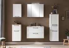 Waschtisch >Lyon< in weiß, MDF - 80x56x47cm (BxHxT)