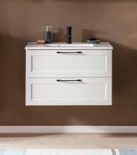 Waschtisch >Lyon< in weiß, MDF - 80x56x47cm (BxHxT)