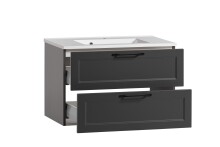 Waschtisch >Lyon< in grau, MDF - 80x56x47cm (BxHxT)