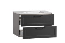 Waschtisch >Lyon< in grau, MDF - 80x56x47cm (BxHxT)