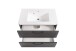 Waschtisch >Lyon< in grau, MDF - 80x56x47cm (BxHxT)