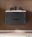 Waschtisch >Lyon< in grau, MDF - 80x56x47cm (BxHxT)