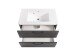 Waschtisch >Lyon< in grau, MDF - 80x56x47cm (BxHxT)