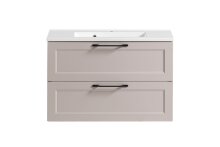 Waschtisch >Lyon< in Wotaneiche, Kaschmir, MDF - 80x56x47cm (BxHxT)