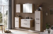 Waschtisch >Lyon< in Wotaneiche, Kaschmir, MDF - 80x56x47cm (BxHxT)
