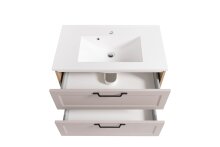 Waschtisch >Lyon< in Wotaneiche, Kaschmir, MDF - 80x56x47cm (BxHxT)