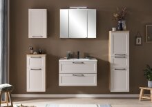 Waschtisch >Lyon< in Wotaneiche, Kaschmir, MDF - 80x56x47cm (BxHxT)