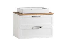 Waschtisch >Lyon< in weiß, MDF - 80x63x47cm...