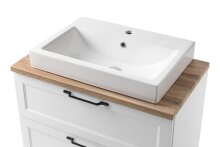 Waschtisch >Lyon< in weiß, MDF - 80x63x47cm (BxHxT)
