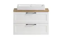 Waschtisch >Lyon< in weiß, MDF - 80x63x47cm...