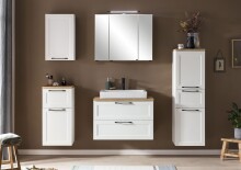 Waschtisch >Lyon< in weiß, MDF - 80x63x47cm (BxHxT)