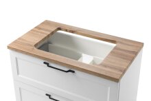Waschtisch >Lyon< in weiß, MDF - 80x63x47cm (BxHxT)