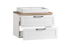 Waschtisch >Lyon< in weiß, MDF - 80x63x47cm (BxHxT)