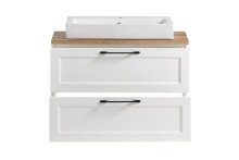 Waschtisch >Lyon< in weiß, MDF - 80x63x47cm (BxHxT)