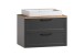 Waschtisch >Lyon< in grau, Wotaneiche, MDF - 80x63x47cm (BxHxT)
