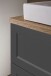 Waschtisch >Lyon< in grau, Wotaneiche, MDF - 80x63x47cm (BxHxT)
