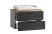 Waschtisch >Lyon< in grau, Wotaneiche, MDF - 80x63x47cm (BxHxT)