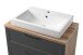 Waschtisch >Lyon< in grau, Wotaneiche, MDF - 80x63x47cm (BxHxT)